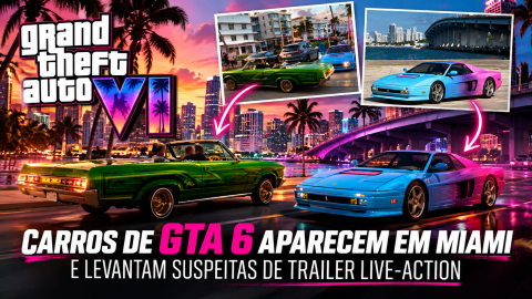 Carros de GTA 6 aparecem em Miami e levantam suspeitas de trailer live-action